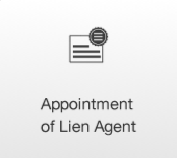 appointment of lien agent button